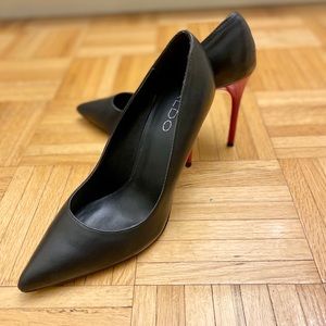 ALDO Black Stilettos with Red Heel
